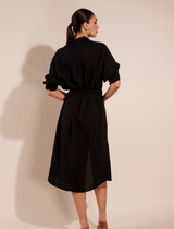 Lina Shirt Dress Black