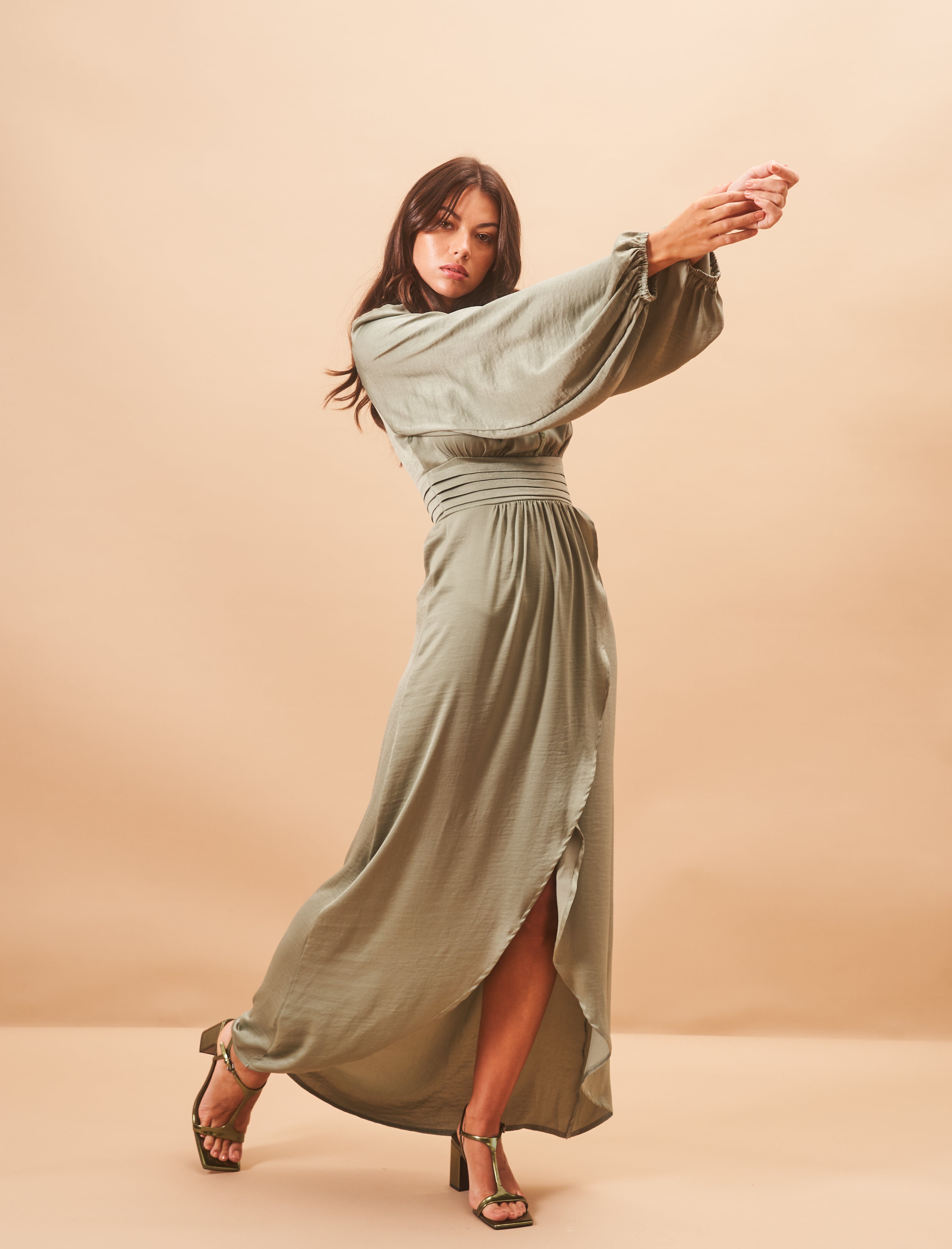 Sage green elya dress