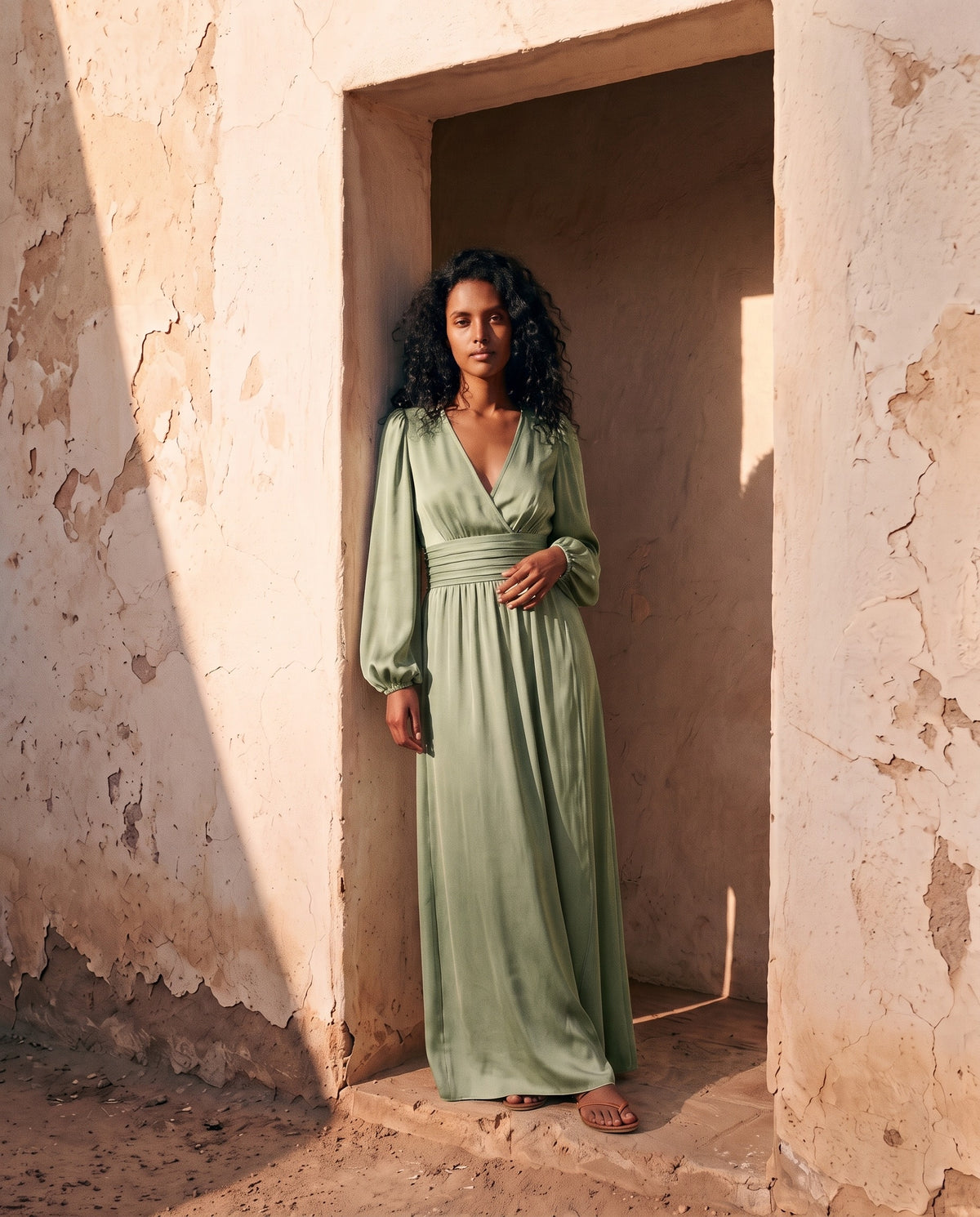 Robe Elya Vert Sauge