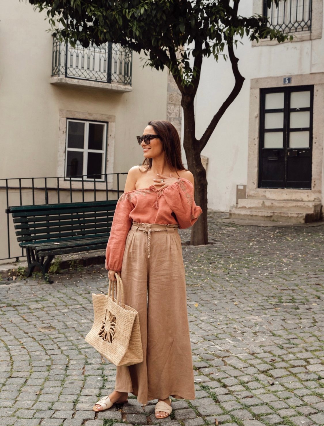 Palazzo Pants Camélia Sand