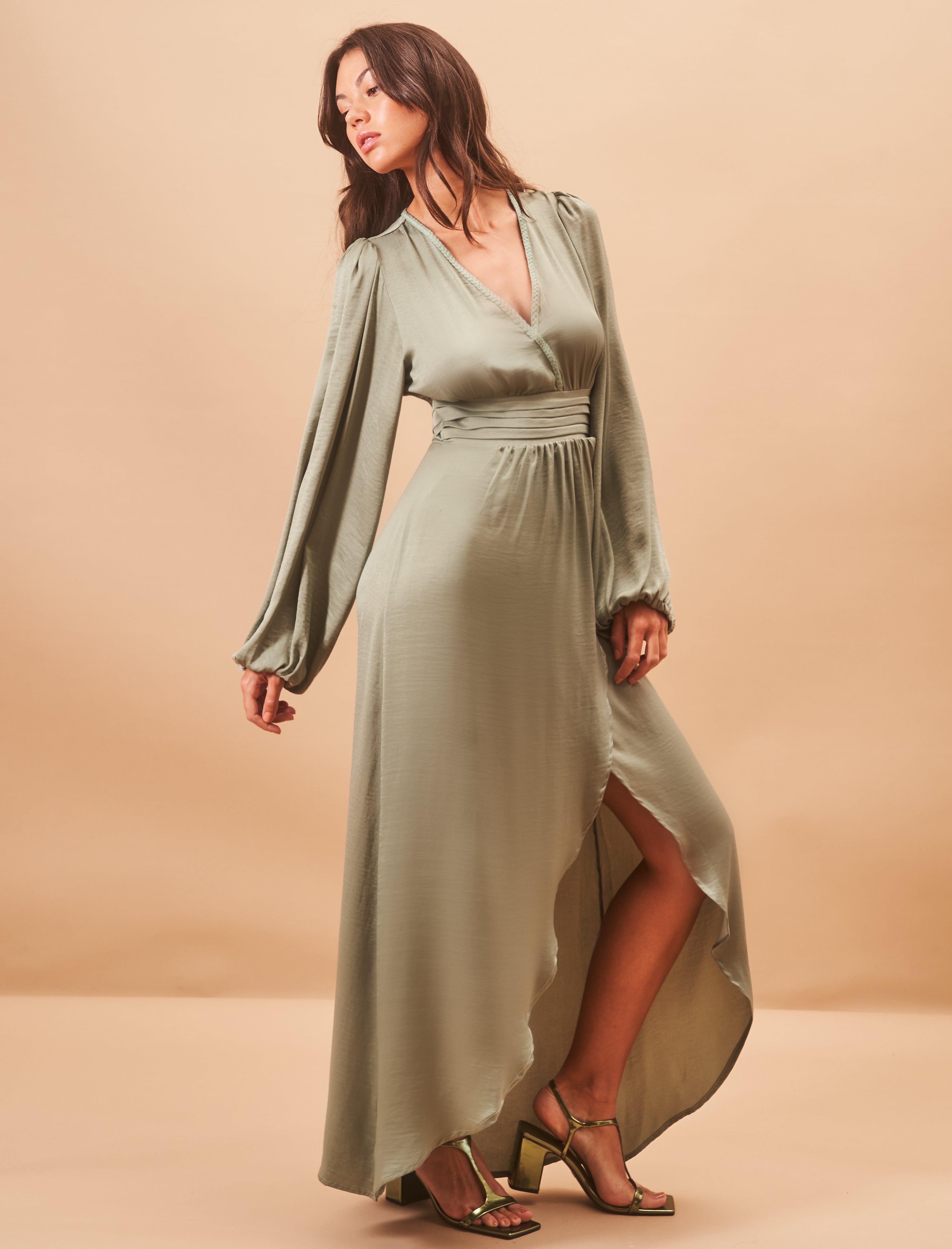 Sage green elya dress