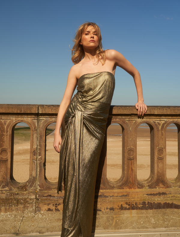 Salome Gold Lamée Dress